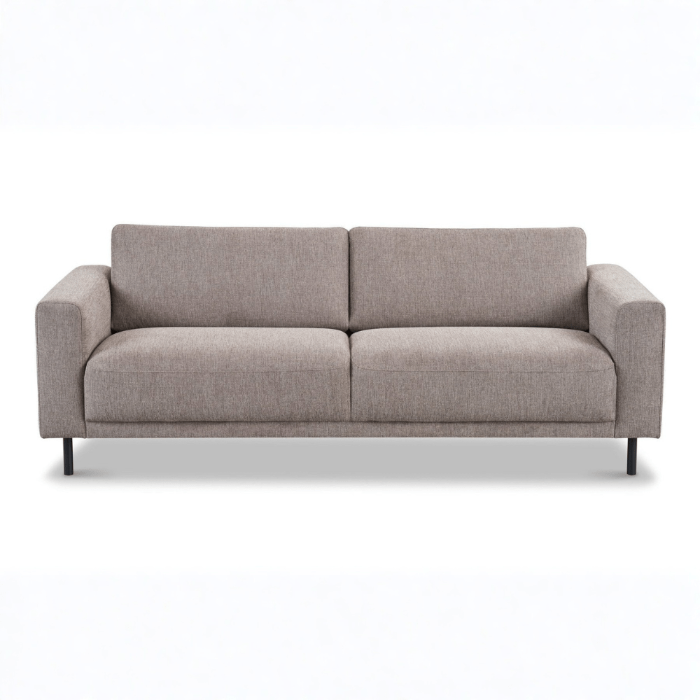 Banken - Moderne 3 - zits Bank Taupe Stof Aniko 213x90x78 cm - Dimehouse