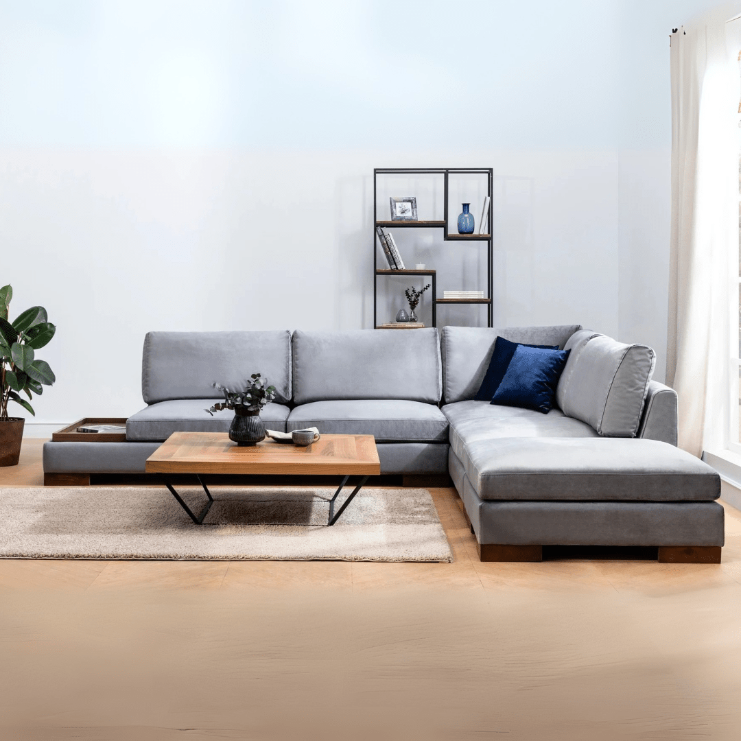 Hoekbank Rechts Tulip Donker Grijs