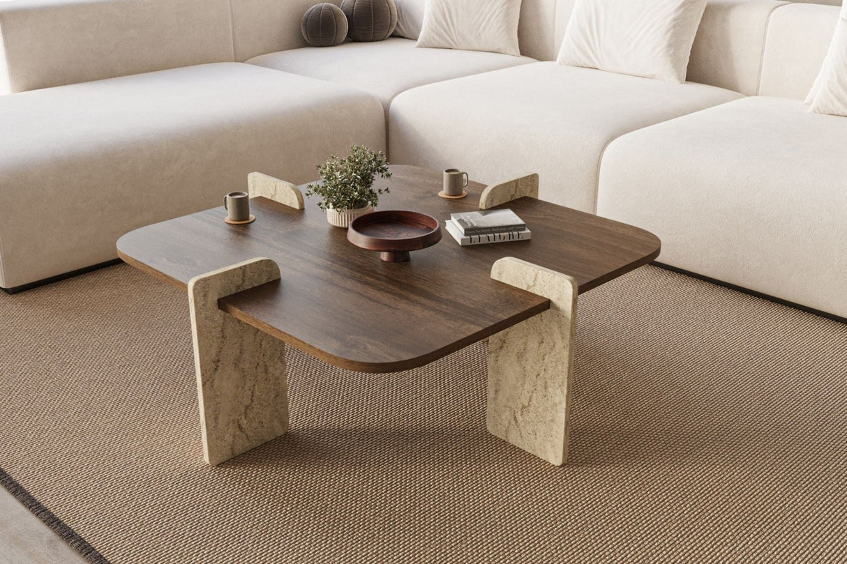 Poalla - Walnut, Travertine Walnut Travertine 100% MELAMINE COATED CHIPBOARD