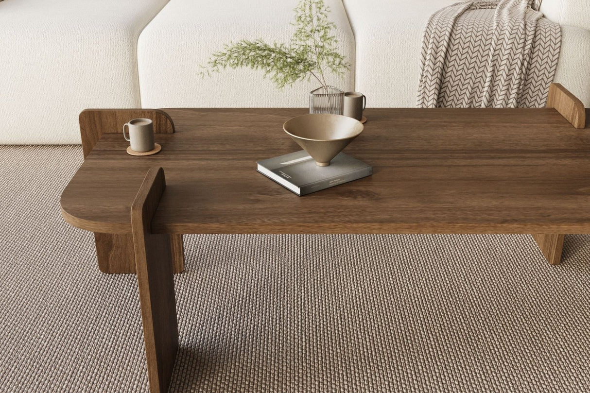 Lovge salontafel walnoot 120 x 60 cm Melamine gecoat houtcomposiet