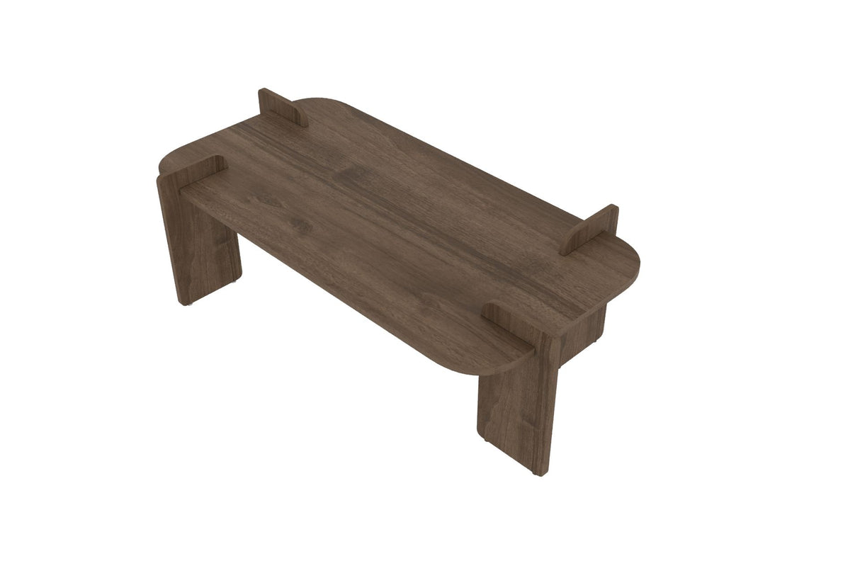 Lovge salontafel walnoot 120 x 60 cm Melamine gecoat houtcomposiet