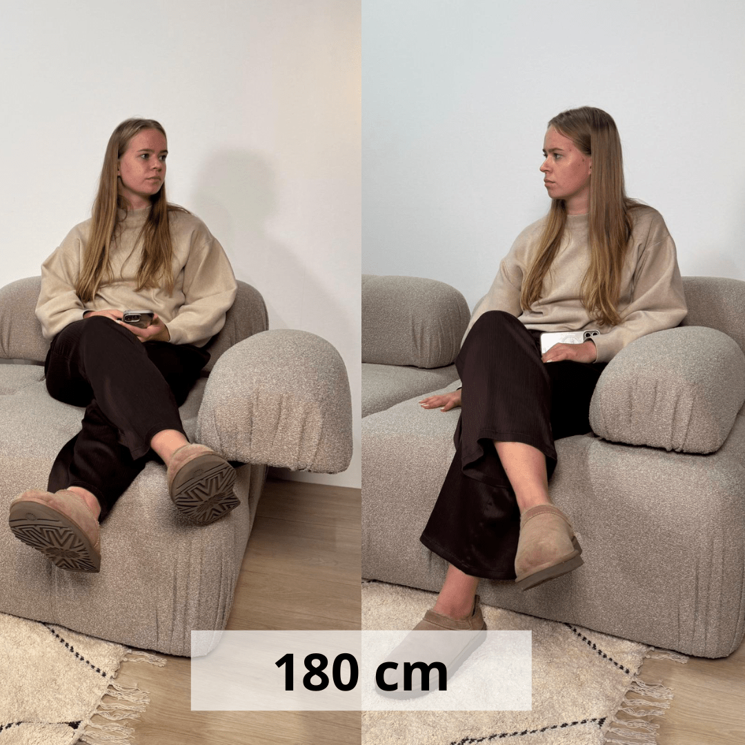 Modulaire bank 3-zits met hocker Doblo beige