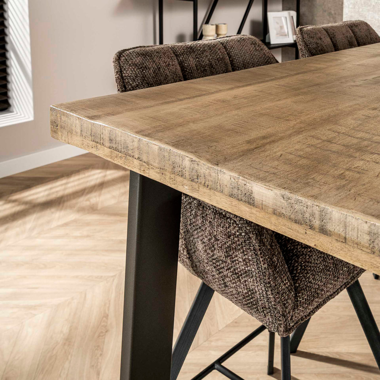 Industriële Bartafel Mangohout Wyatt Blank 135x70 cm