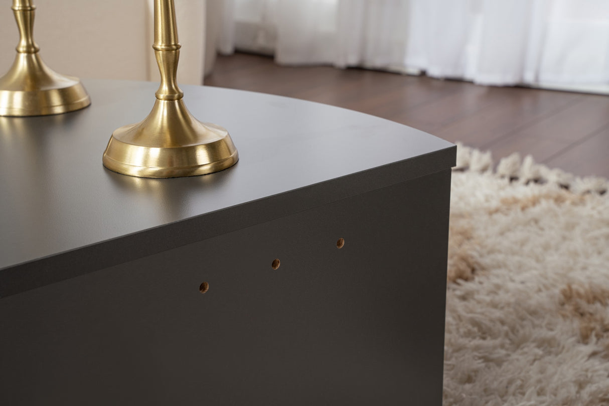 Ronde Salontafel Antraciet Melamine 85 cm Orin