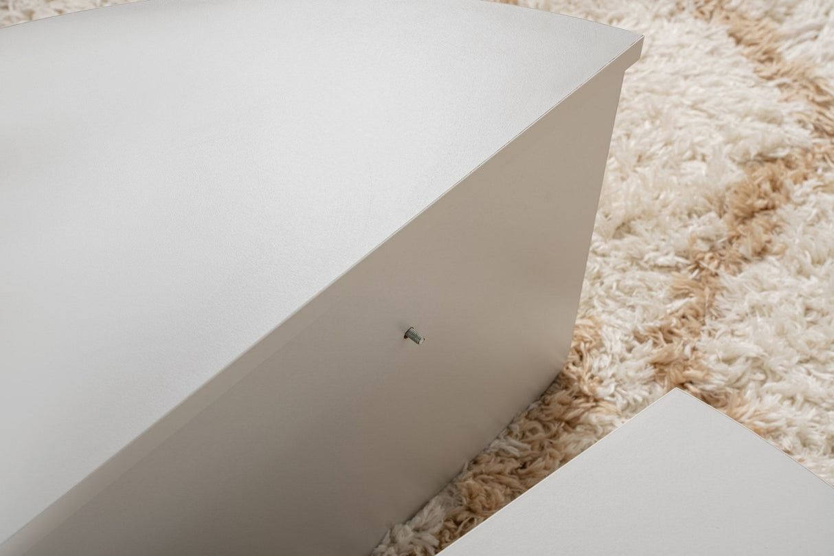 Ronde Salontafel Grijs Getrapt Melamine 90 cm Orin