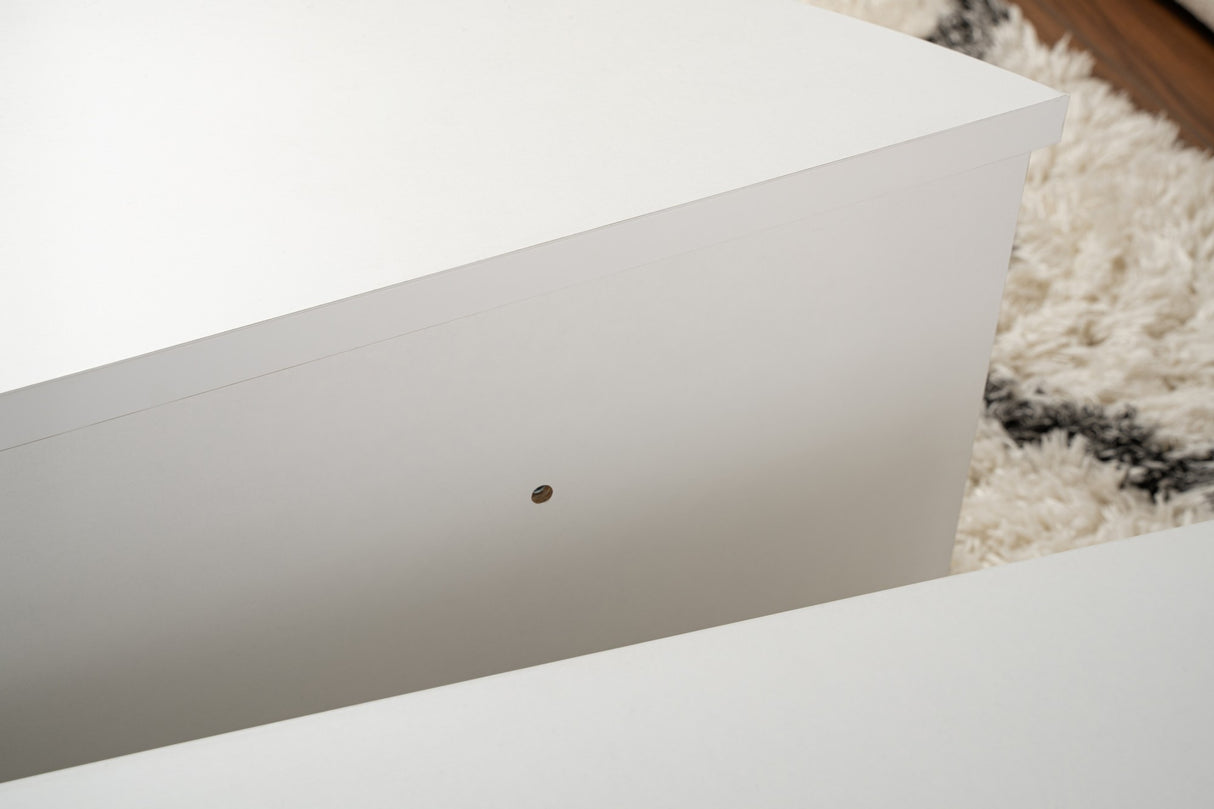 Ronde Salontafel Wit 85 cm Melamine Orin