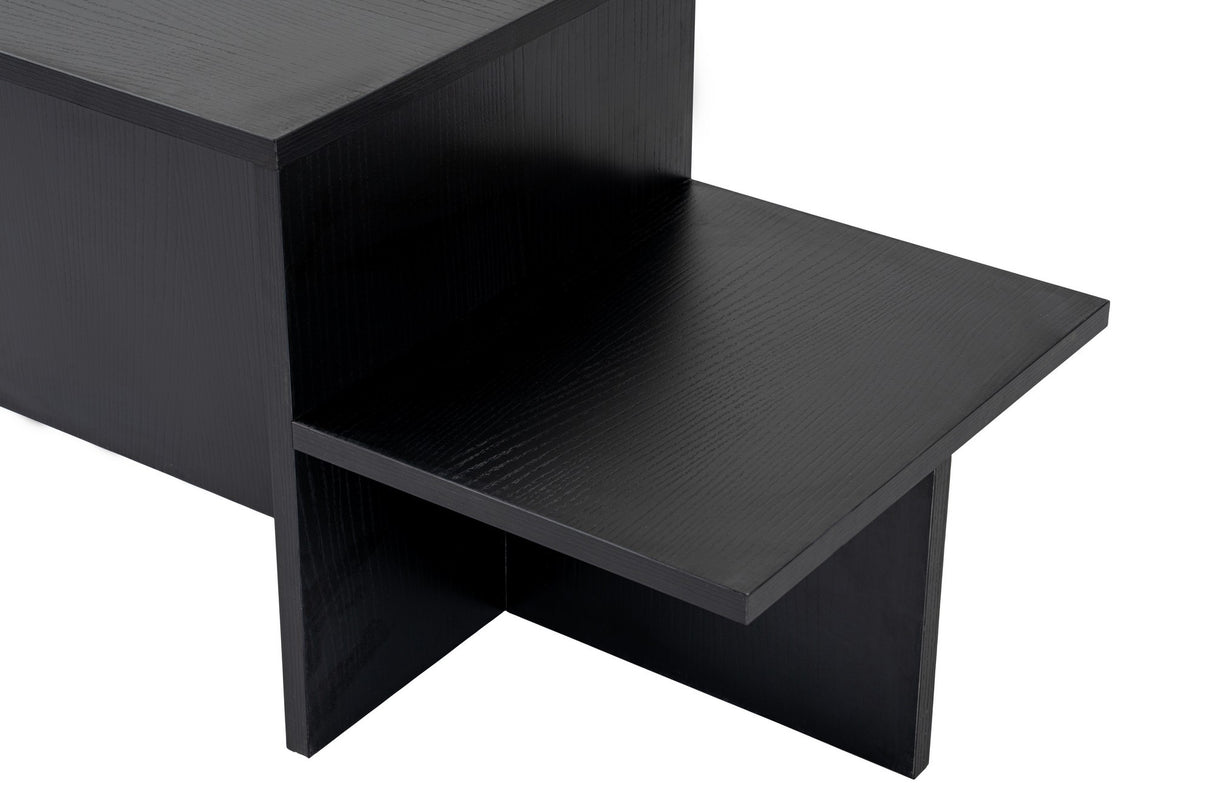 Salontafel Zwart Melamine - 80 x 40 cm - Eterna