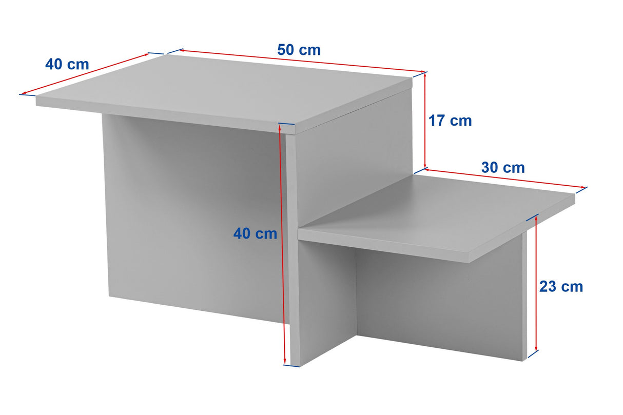 Salontafel Zwart Melamine - 80 x 40 cm - Eterna