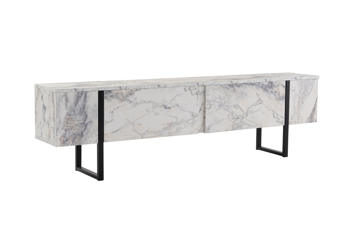 TV Meubels - TV Meubel Marmer Melamine Zwart Frame Blitz 50x180x29,5 cm - Dimehouse