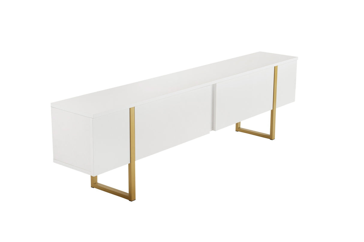 TV Meubels - TV Meubel Wit Melamine Blitz 50x180x29,5 cm - Dimehouse