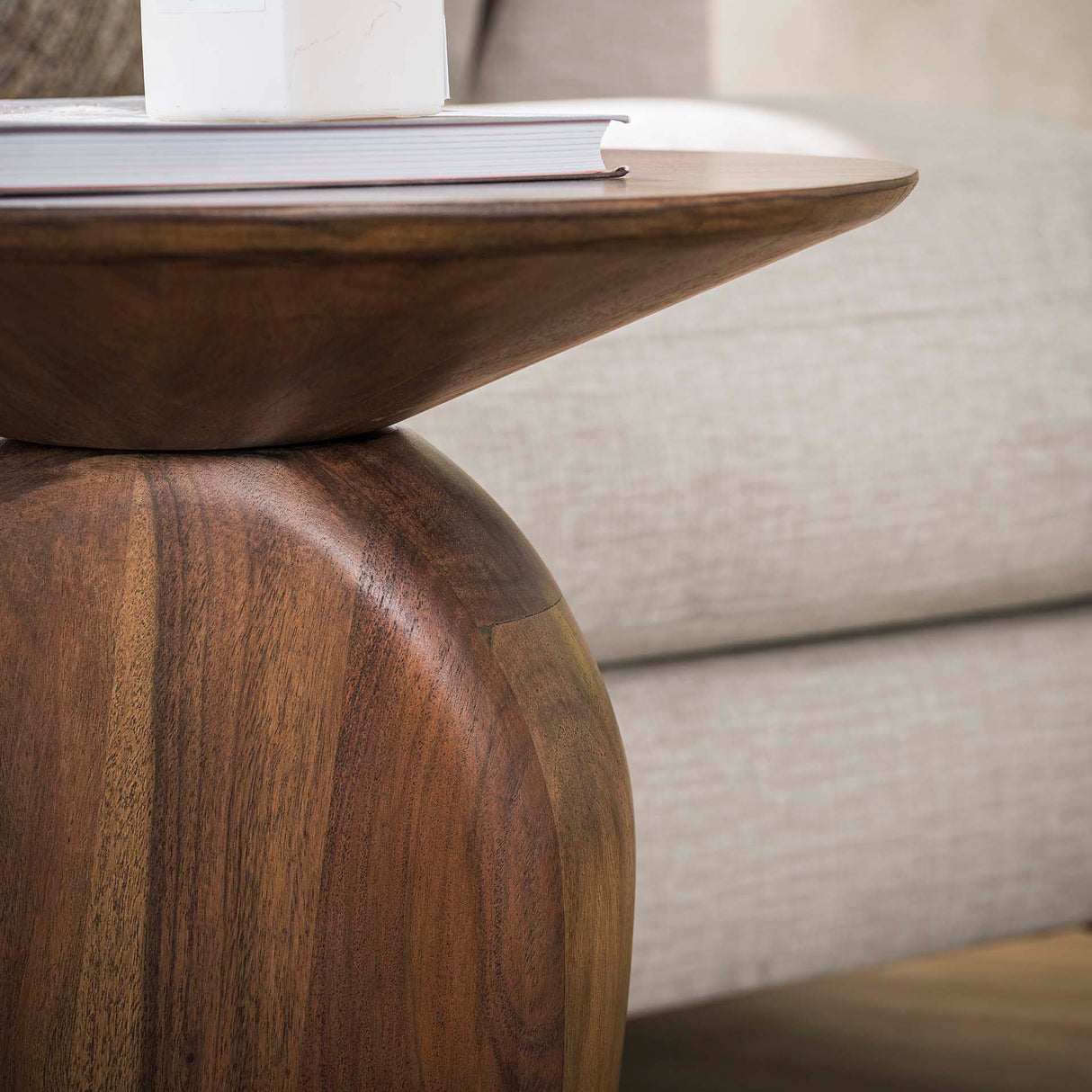 Bijzettafel Acacia Glaze Brown 45x36x50 cm