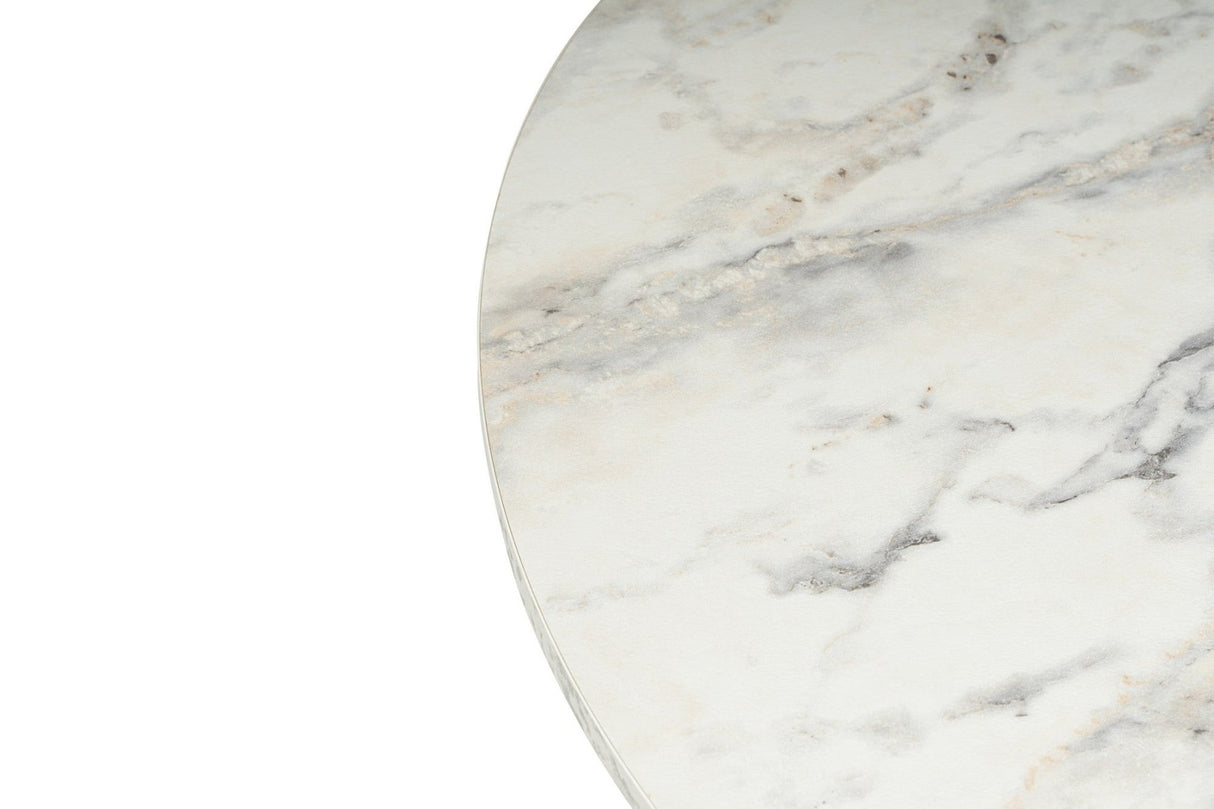 Ronde Salontafel Vano Marmerlook 80 cm