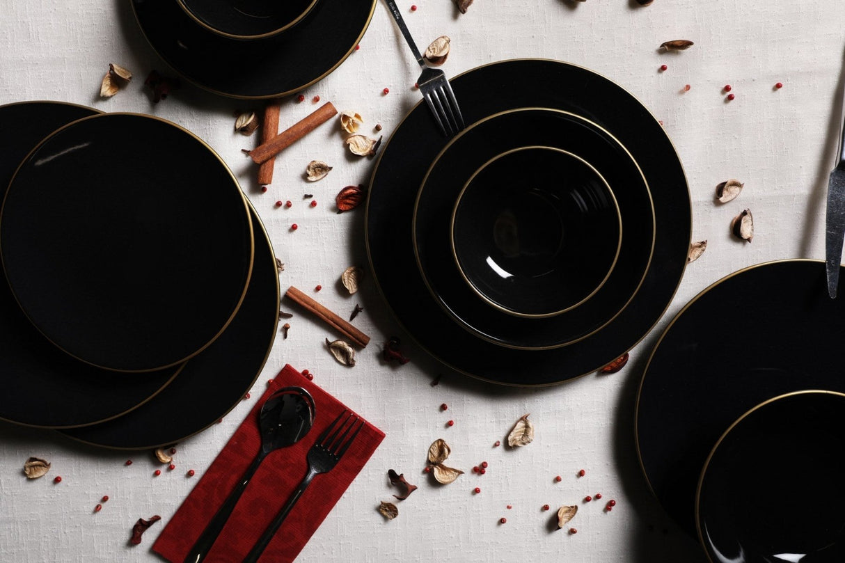 TY040424F650A841600MAET600 Black Gold 100% CERAMIC STONEWARE 27 cm breed