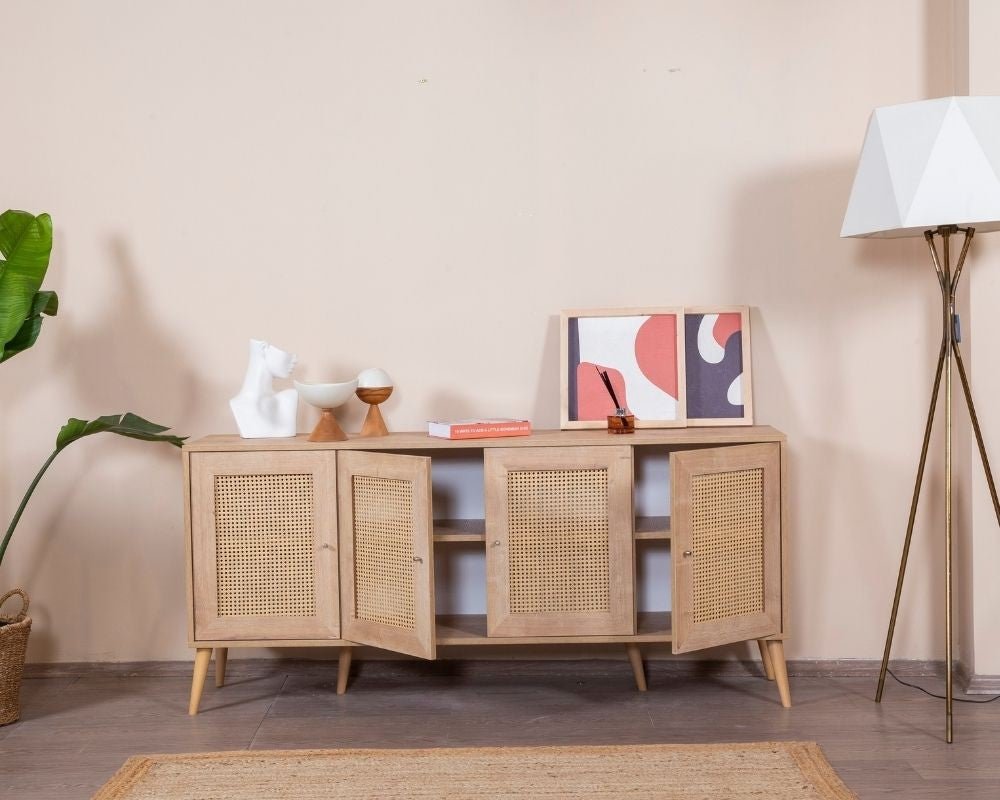 Calvin opbergkast met soft-close 180 cm Eikenlook Melamine gecoat houtcomposiet, MDF