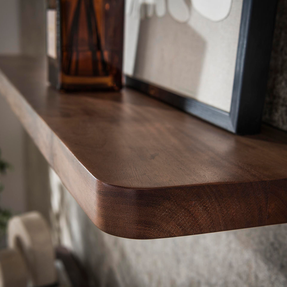 Wandplank Noa 120 cm Massief Acaciahout Drift Brown