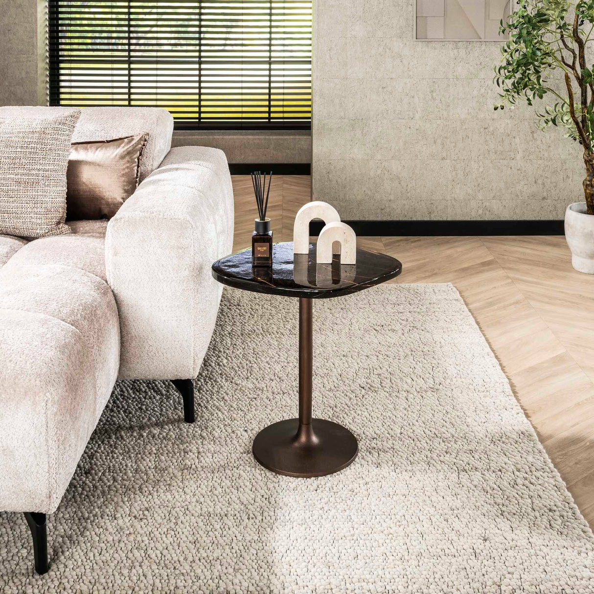 Bijzettafel Aurum Antiek Koper 50 cm