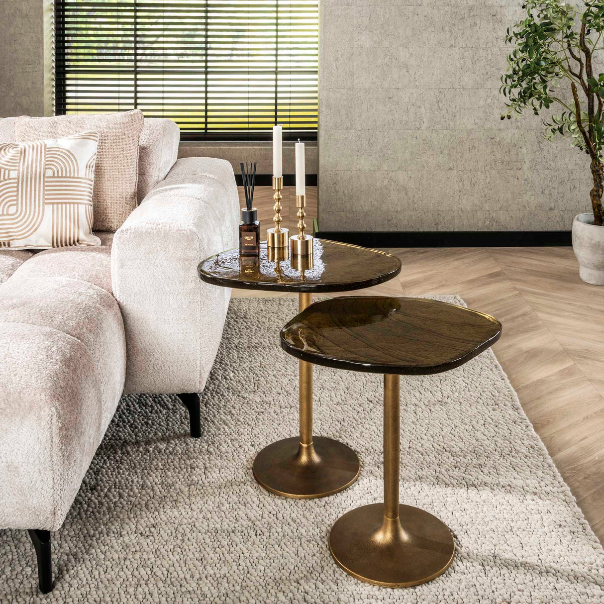 Bijzettafel Aurum Antiek Goud 50 cm