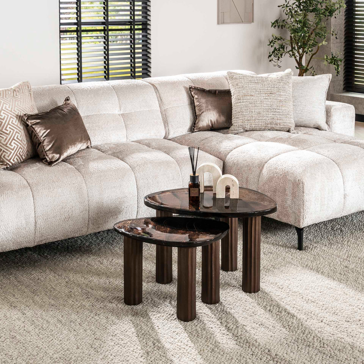 Salontafel Aura M Antiek Koper 62x45 cm