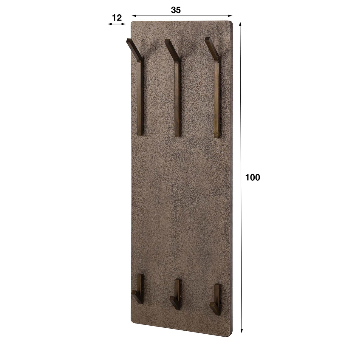 Kapstok Ferre 6-Haaks - Metaal Antiek Brons