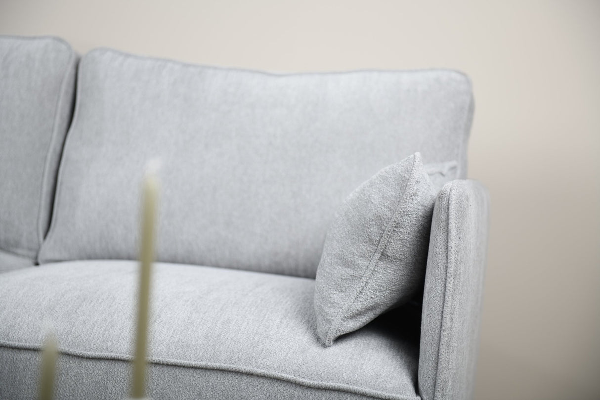 Hoekbank Peppin stof lichtgrijs - links