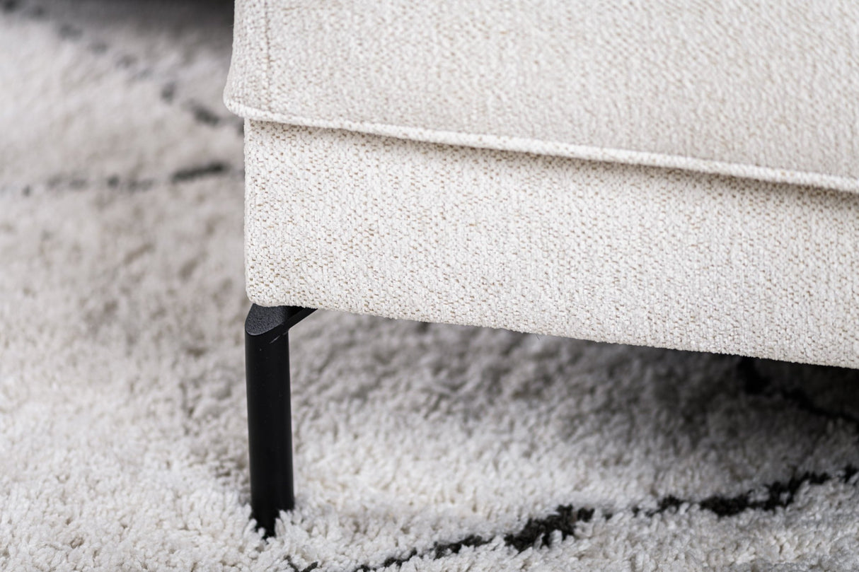 Hoekbank Peppin stof crème - rechts