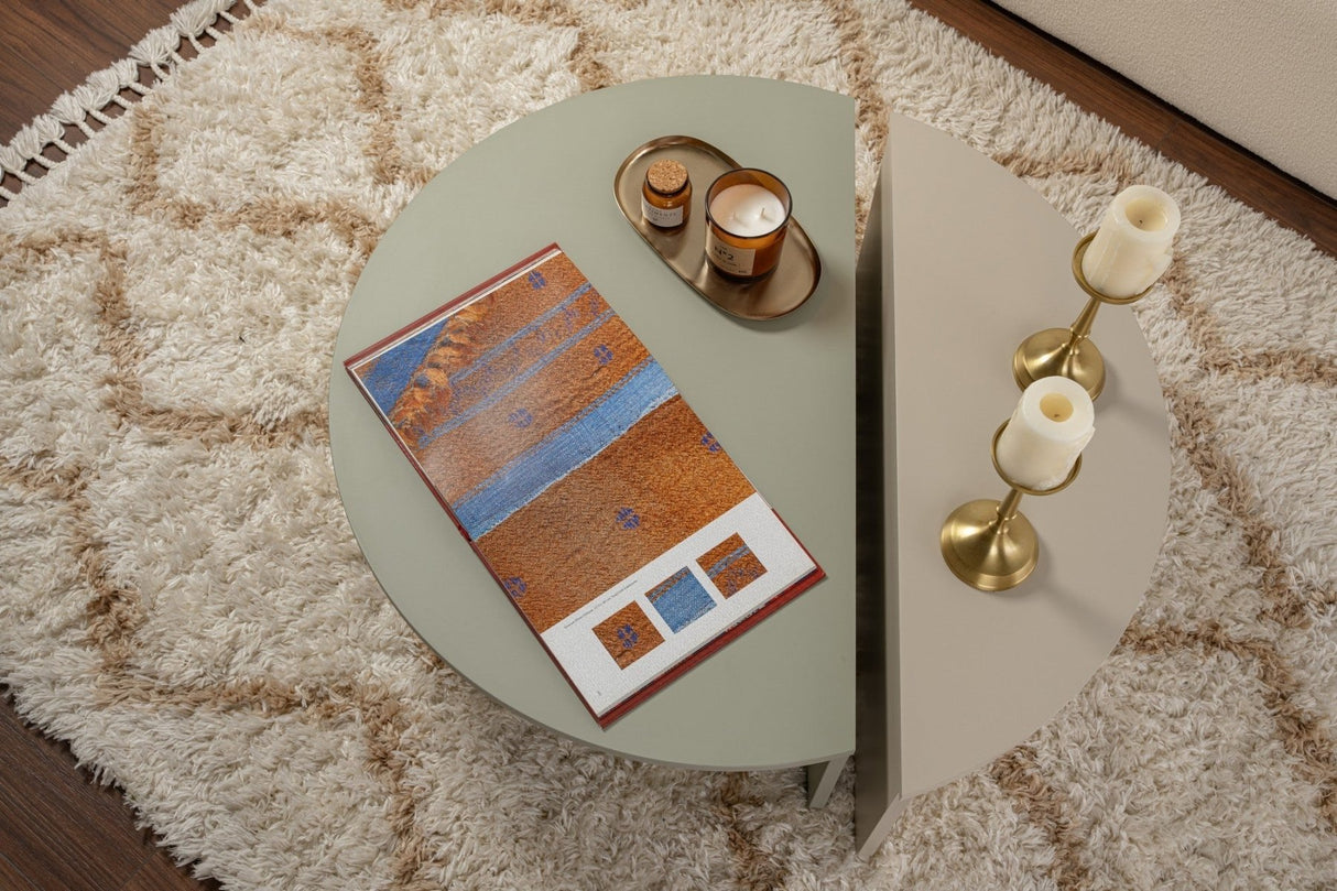 Ronde Salontafel As Groen Melamine 90 cm Orin