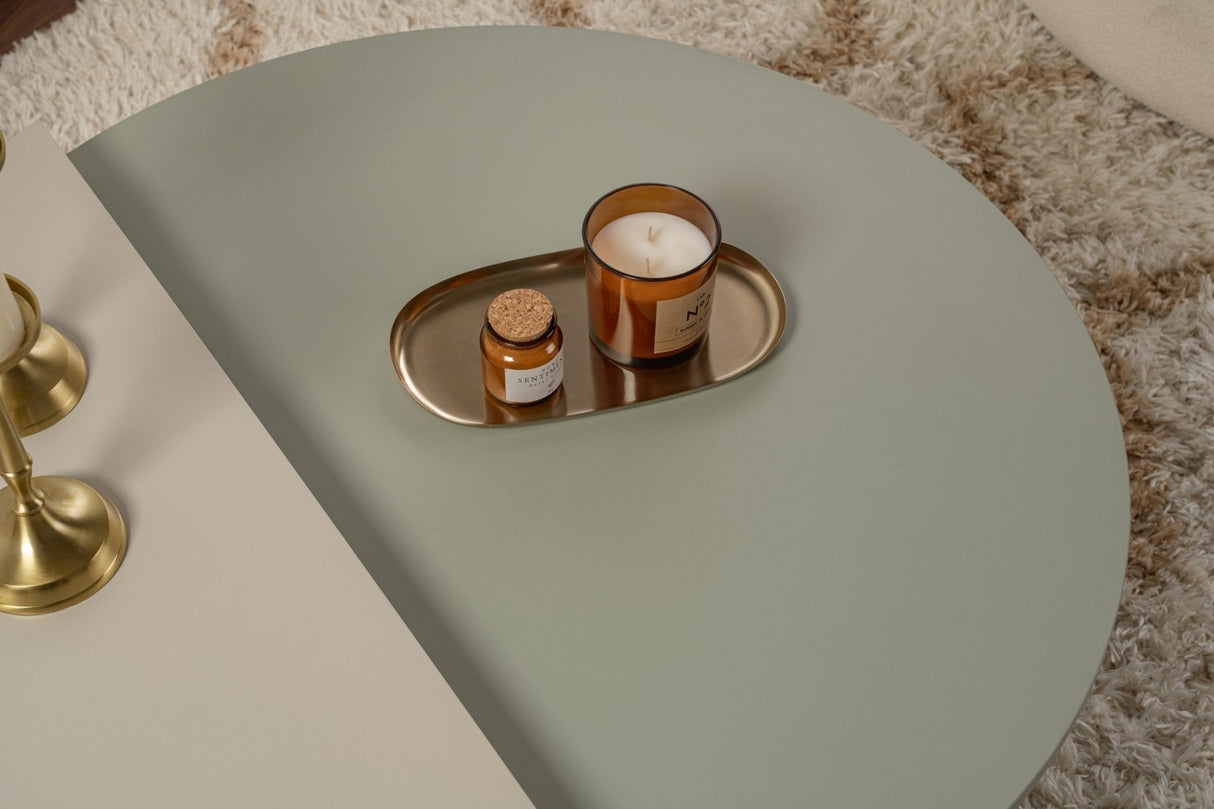 Ronde Salontafel As Groen Melamine 90 cm Orin