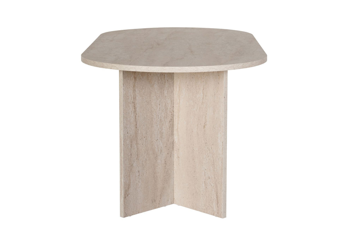 Sablin Eettafel Melamine Travertine 180x89,5x75 cm