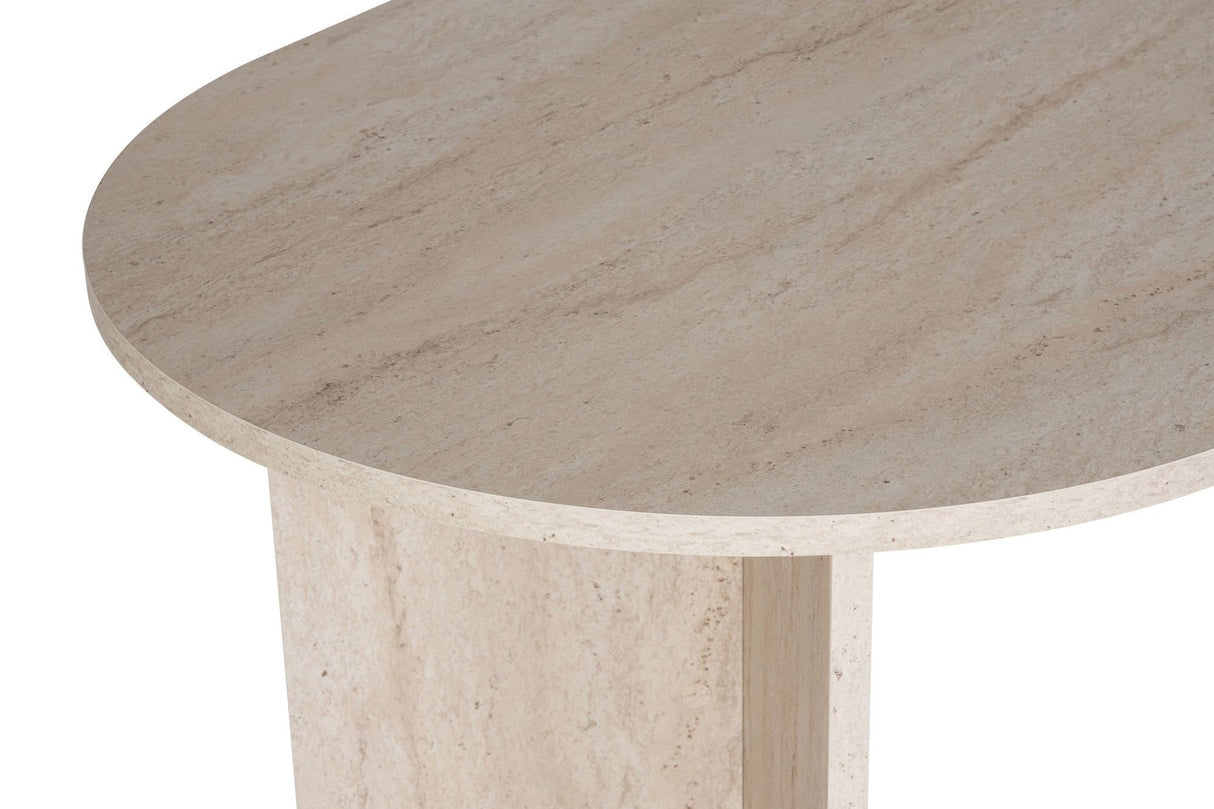 Sablin Eettafel Melamine Travertine 180x89,5x75 cm
