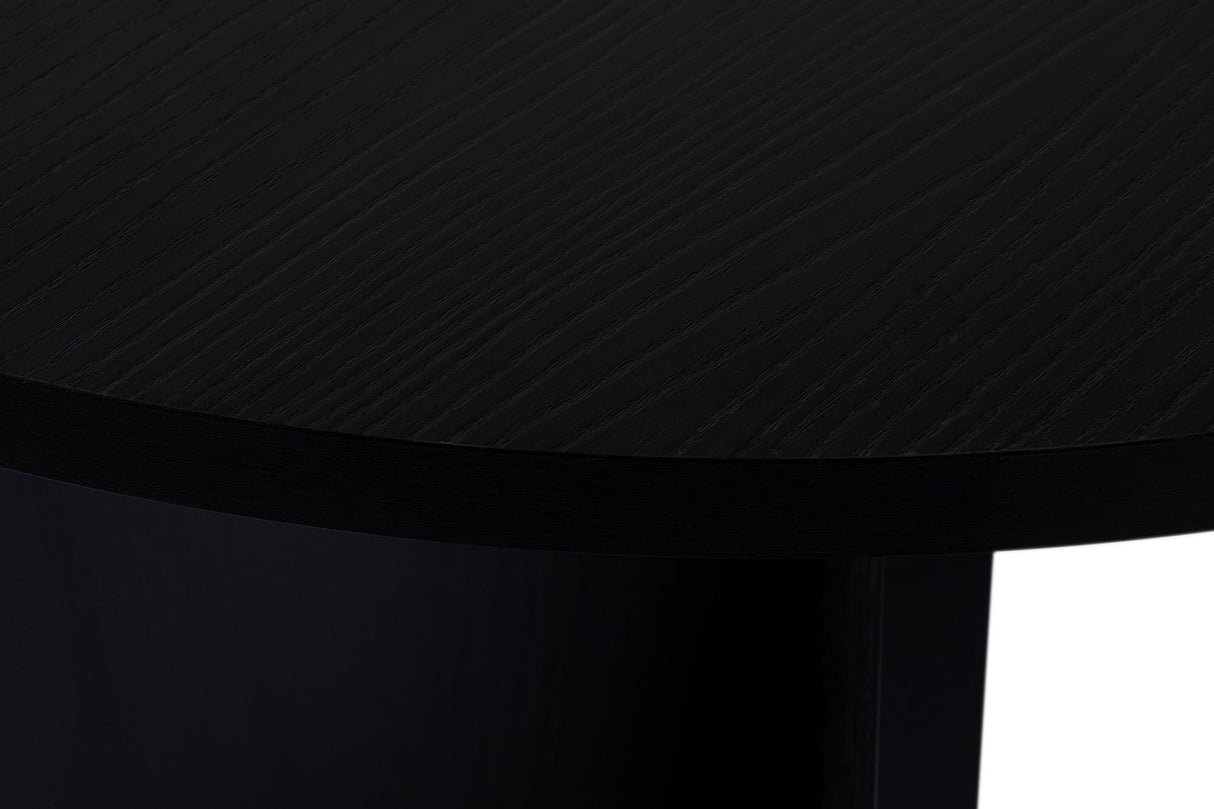 Ovale eettafel Zwart melamine - Japandi - 200x89,5x75 cm - Sota