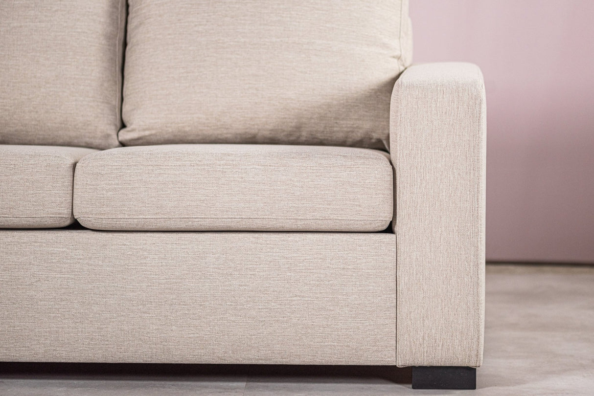 3-zits hoekbank chaise longue Lima beige