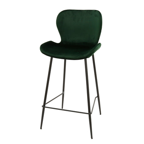 Set van 4 barkrukken Argo Velours Groen