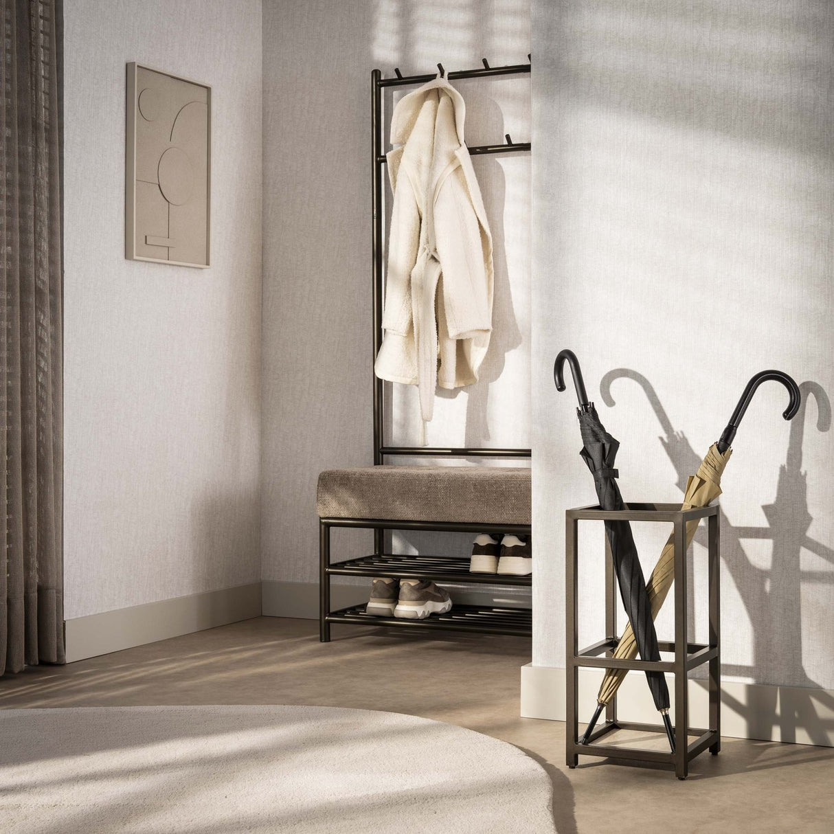 Paraplubak Aria vierkant Zwart Bronskleurig