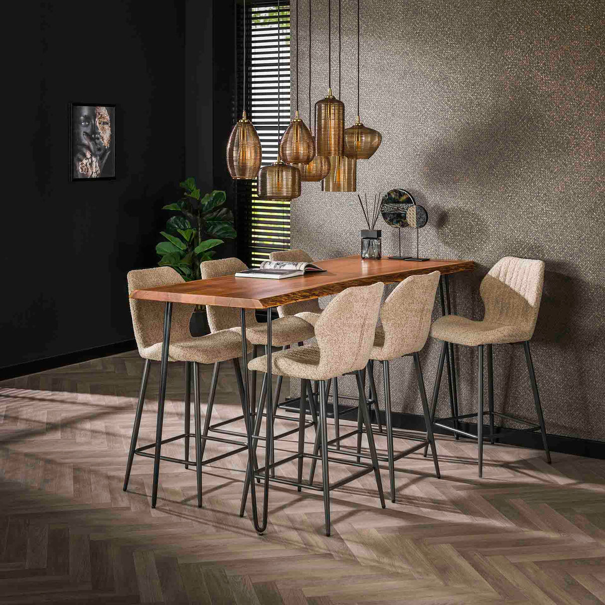 Barkruk Mira Bouclé Zand