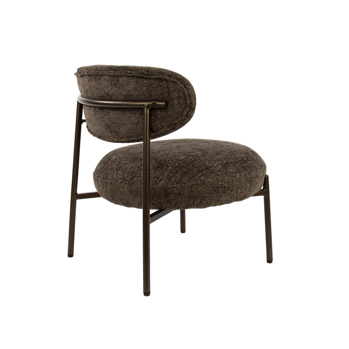 Fauteuil Nova Rond Bruin Stof