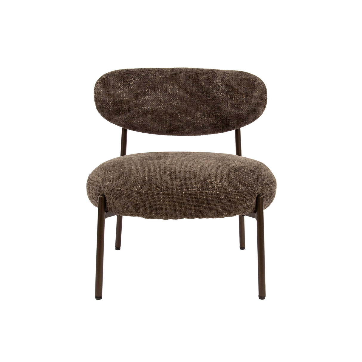 Fauteuil Nova Rond Bruin Stof