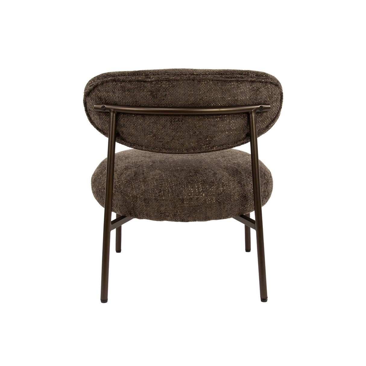 Fauteuil Nova Rond Bruin Stof