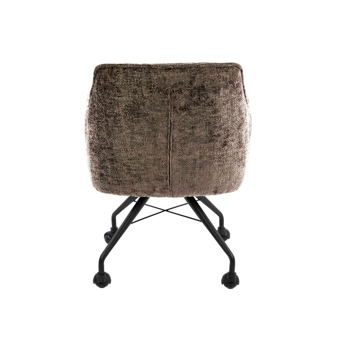 Set van 2 Eetkamerstoelen Tova Stof Taupe Met Wieltjes