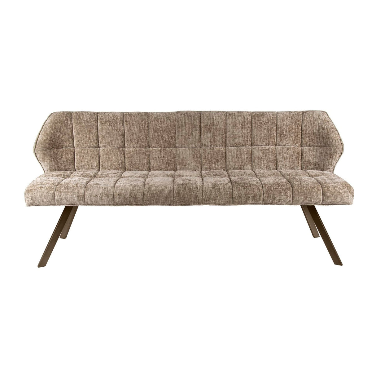 Eetkamerbank Raster Chenille Bruin