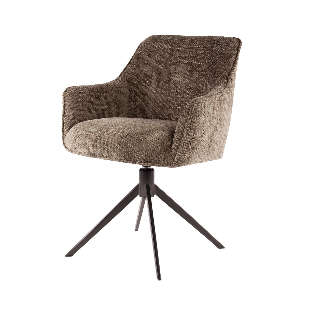 Set van 2 eetkamerstoelen Chia Rich Stof Taupe Draaibaar