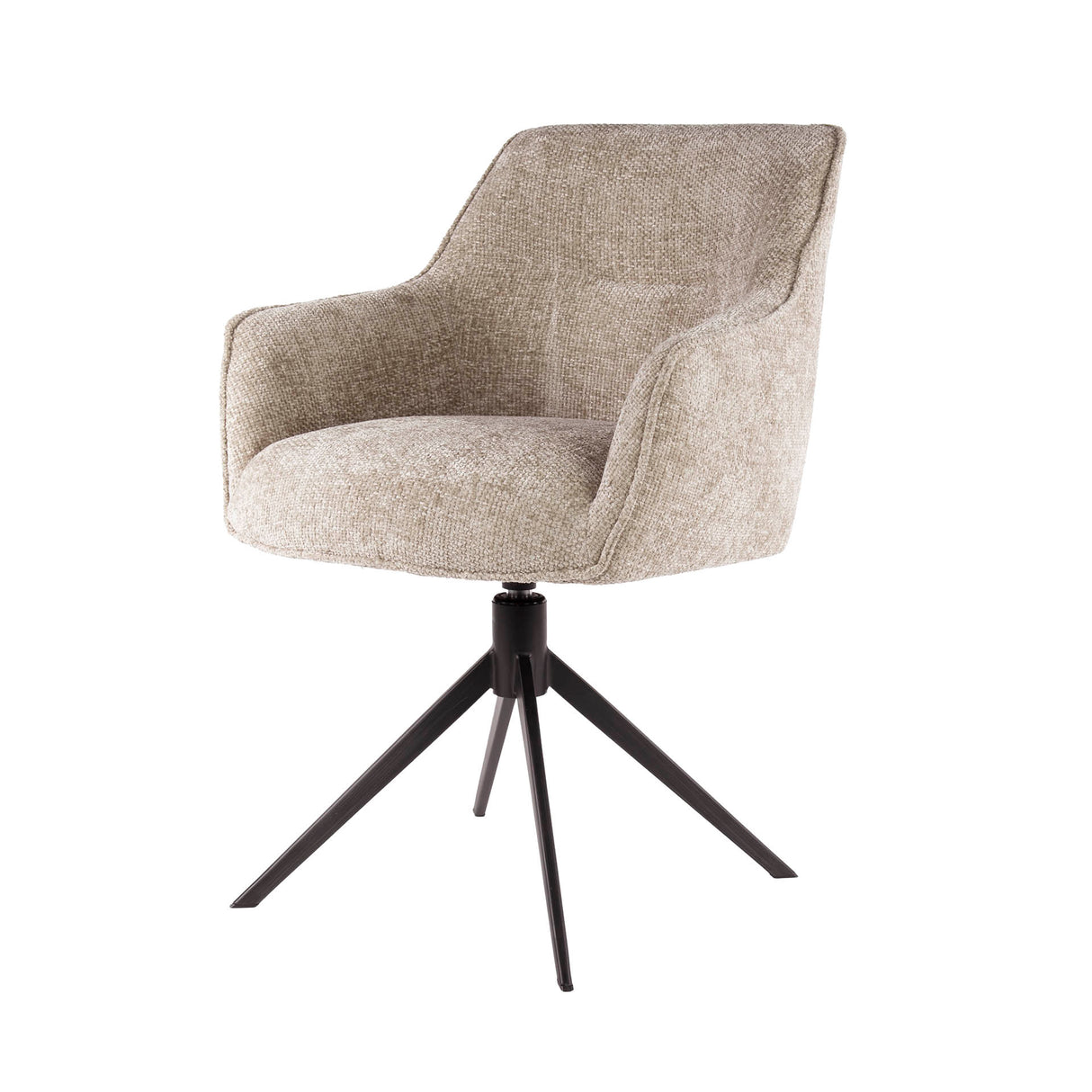 Set van 2 eetkamerstoelen Chia Rich Stof Zand Draaibaar