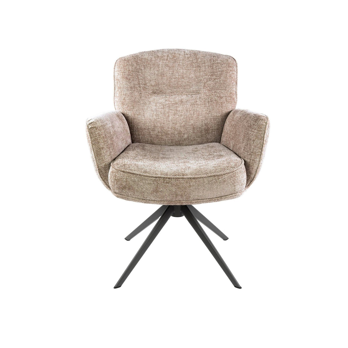 Set van 2 eetkamerstoelen Savona draaibaar Hoven rich zand