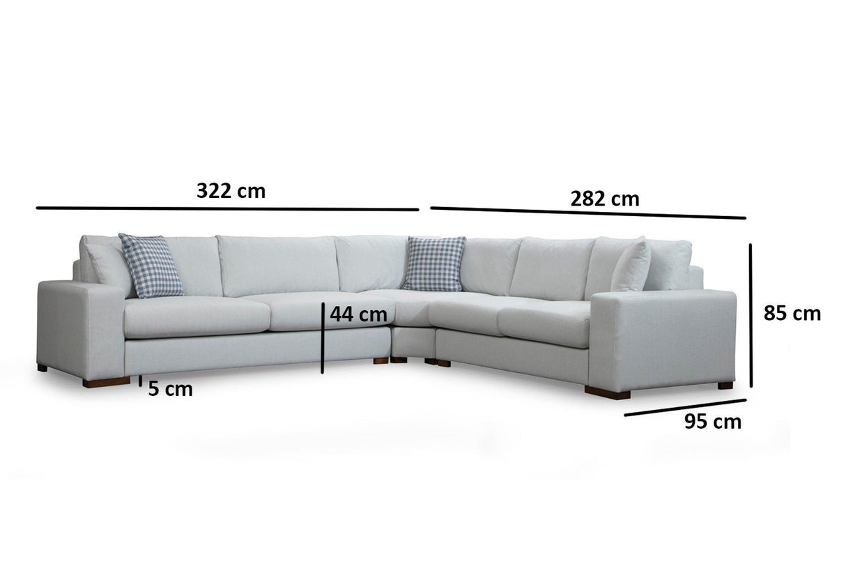 Banken - Hoekbank Loop Beige - Rechts - Dimehouse