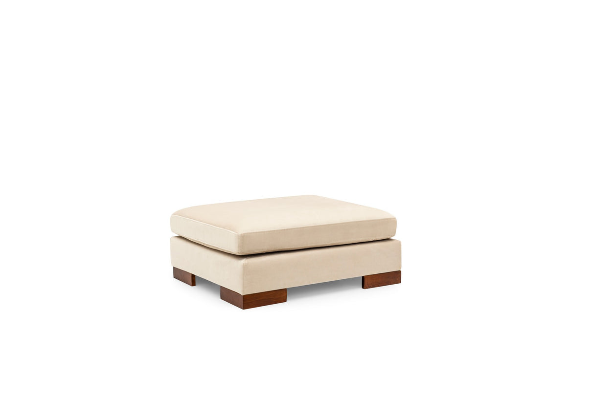 Hoekbank Rechts Tulip Beige - Met Hocker