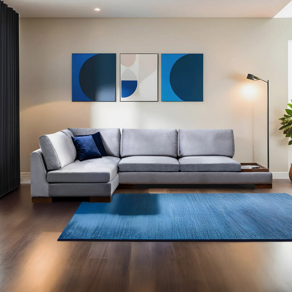 Hoekbank Links Tulip Donker Grijs