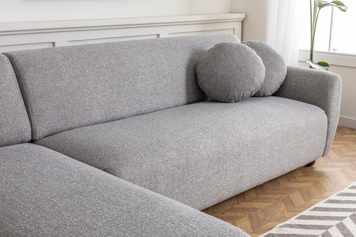 Banken - Hoekbank Links Eddy Licht Grijs - Dimehouse