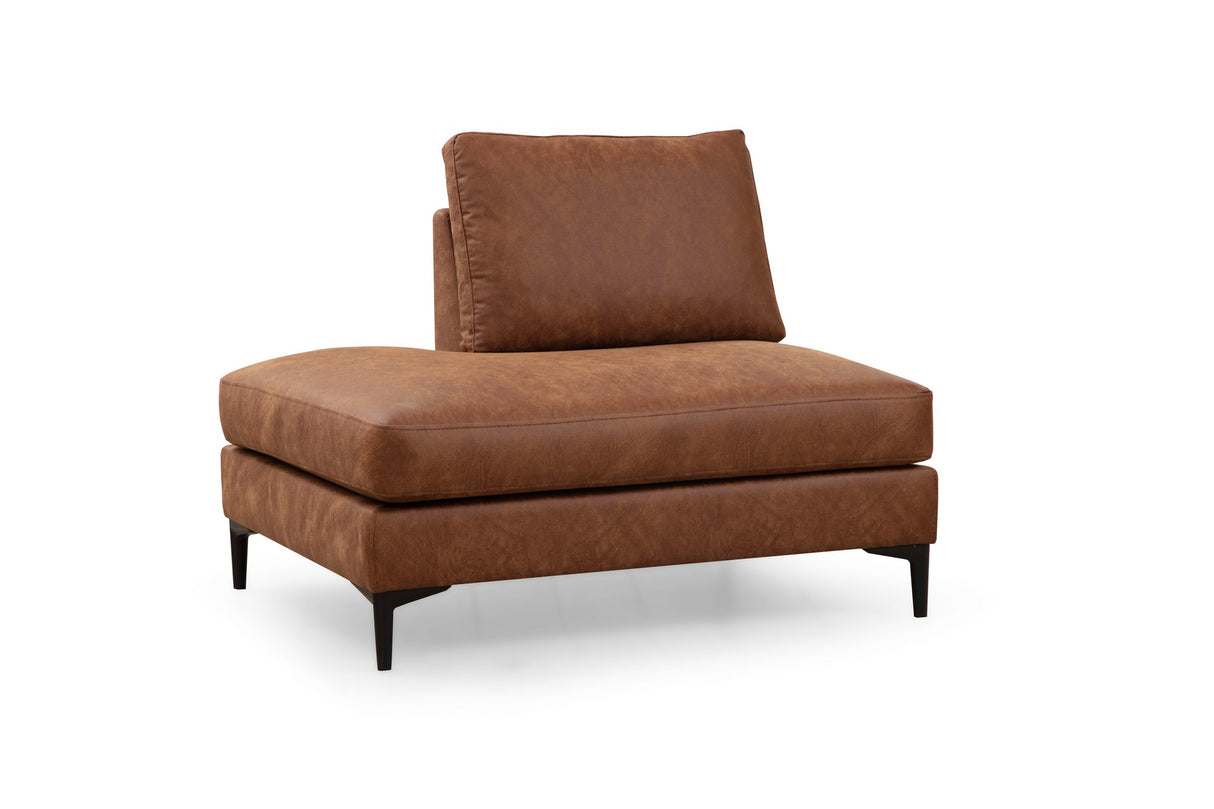 U-bank Hoekbank Cognac Stof 314x200 cm - Links - Porto