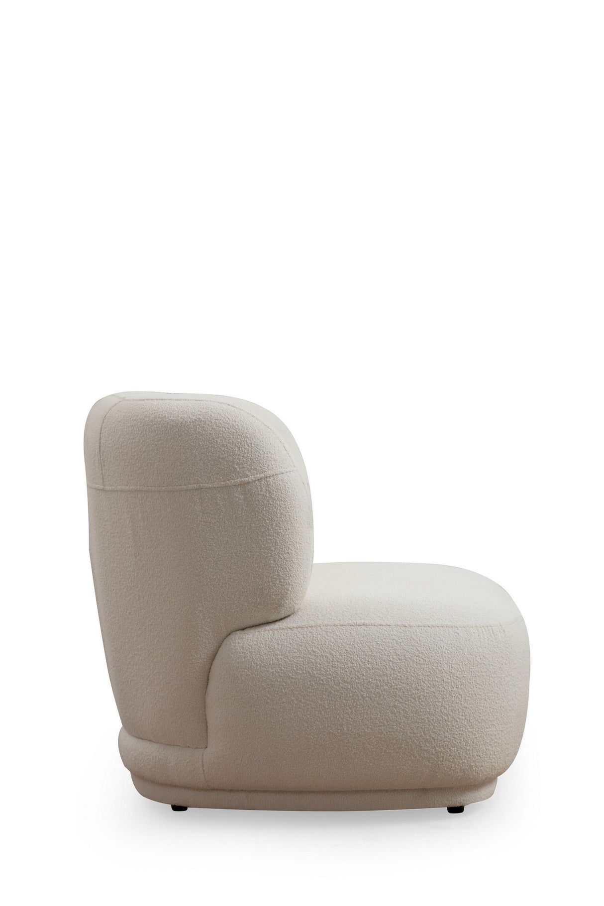 Japandi fauteuil wit bouclé Livorno