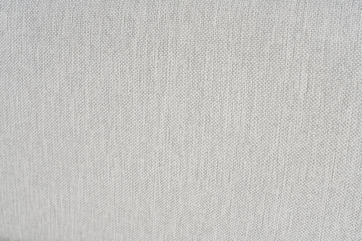 Modulaire hoekbank met losse hocker grijs linnen stof Fora