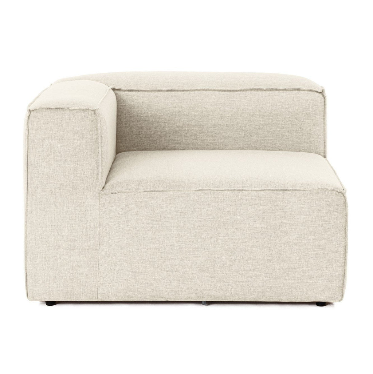 Hoek element links modulaire bank Fora ecru